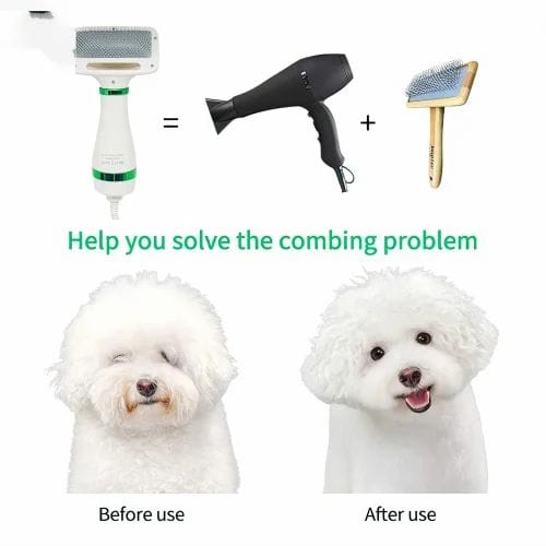 3-in-1 Multifunctional Pet Comb with Dryer & Massager